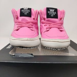 Pink Supras - Vaider - Baby shoes Size 2